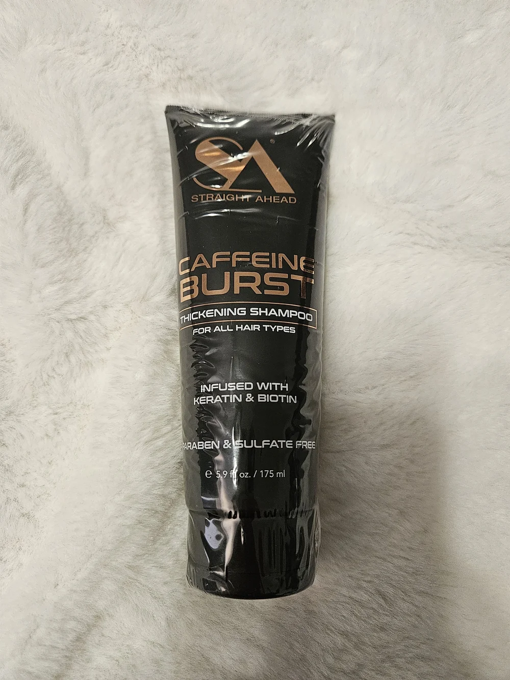 Straight Ahead Caffeine Burst Thickening Shampoo - Black & Copper
